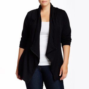 H by Bordeaux Knit Jacket with Asymmetrical Zip